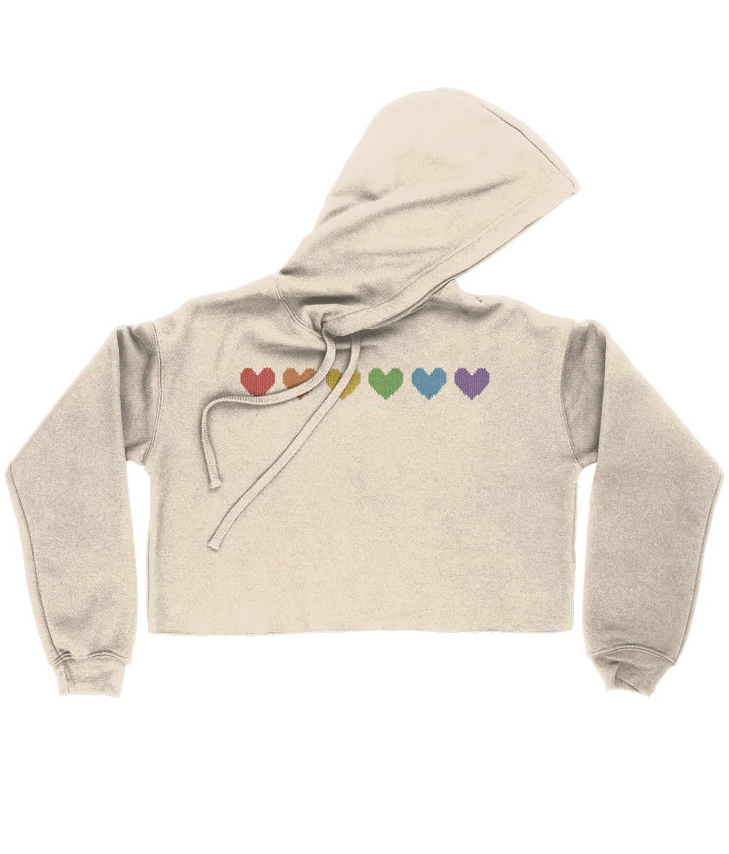 PRIDE Rainbow Heart Cropped Hoodie Made With Love by Tom Daley