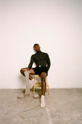 The Long Sleeve Mock Neck Black