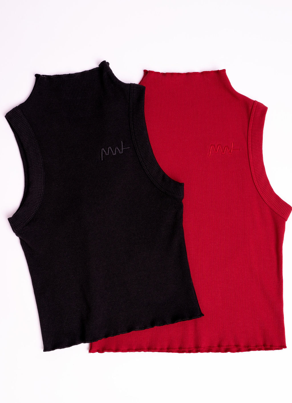 The Mock Neck Tank Black