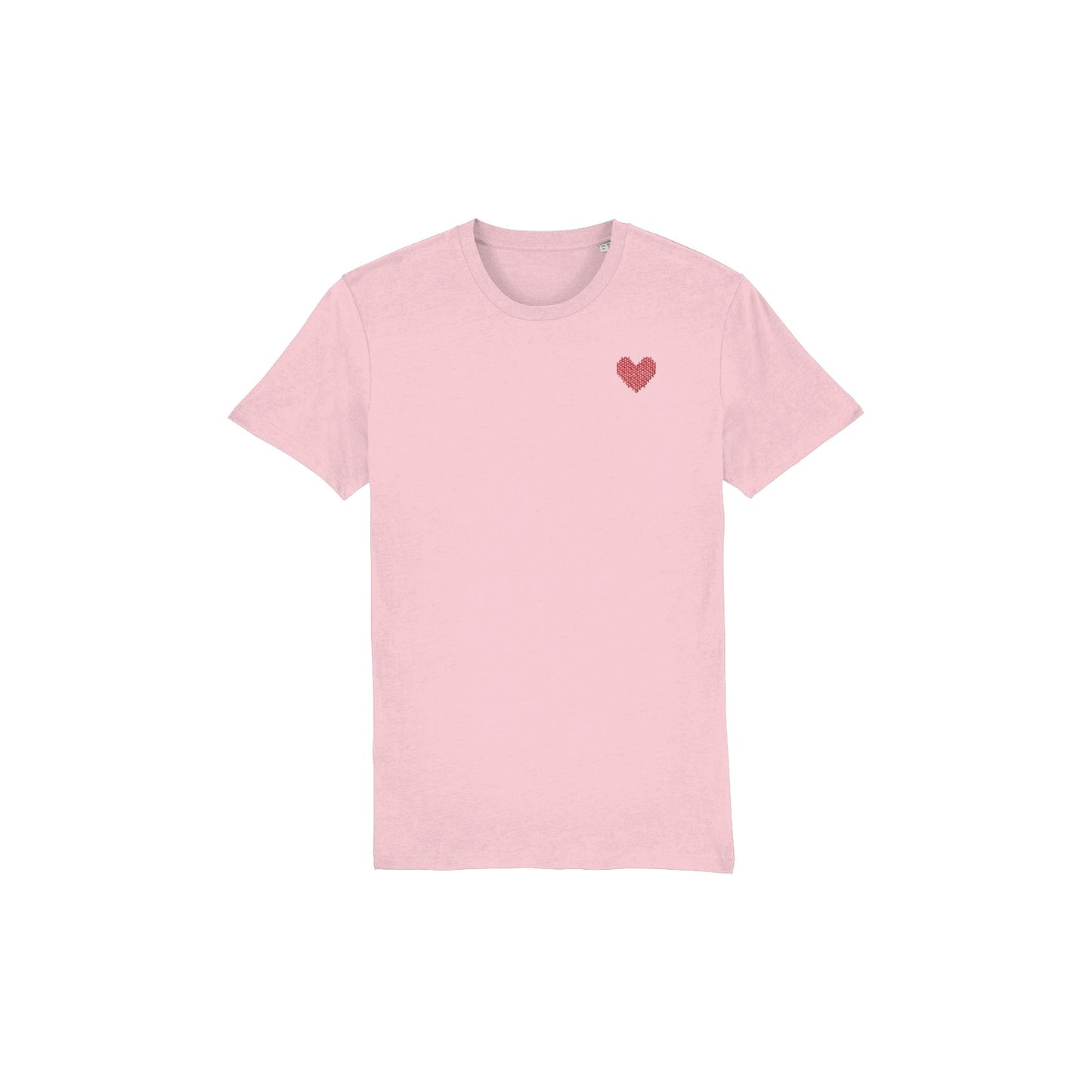 Made With Love Embroidered Red Heart T-shirt