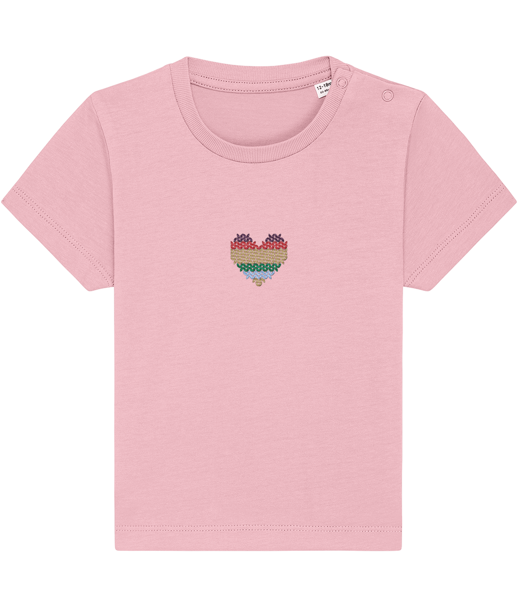 Made with Love Baby Rainbow Heart Tee