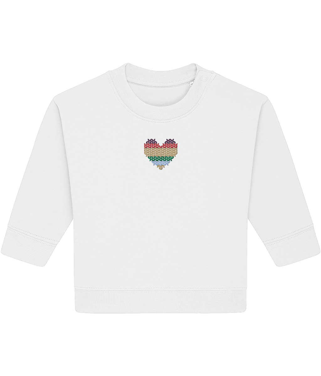 Made with Love Baby Rainbow Heart Long Sleeve
