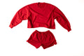 The Cropped Sweatshirt Cherry Red