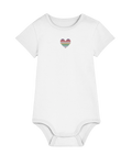 Made with Love Baby Bodysuit Rainbow Heart