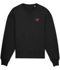 Made With Love Embroidered Red Heart Sweatshirt