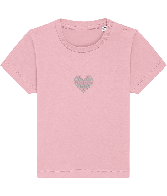Made with Love Baby White Heart Tee