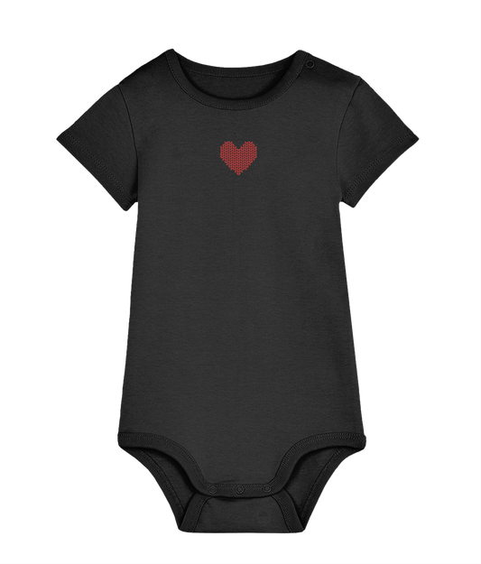 Made with Love Baby Bodysuit Red Heart