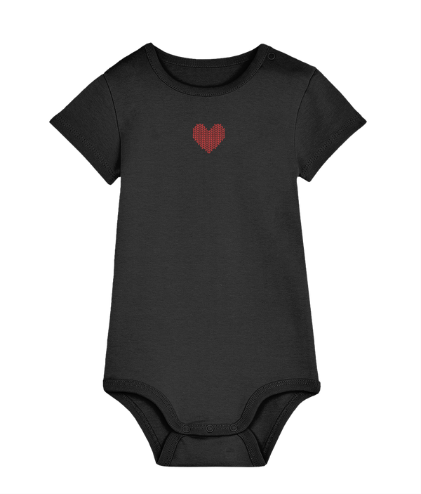 Made with Love Baby Bodysuit Red Heart