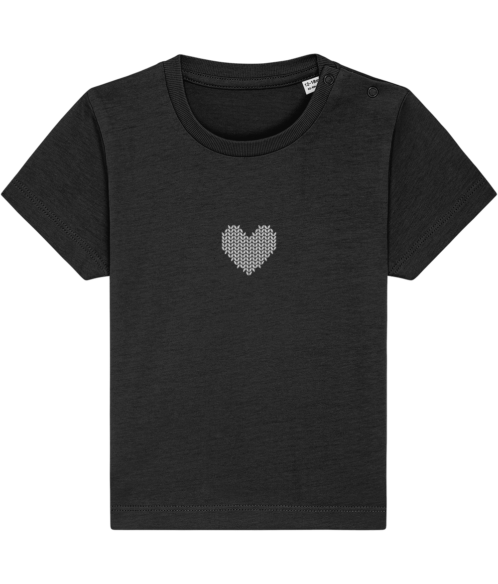 Made with Love Baby White Heart Tee