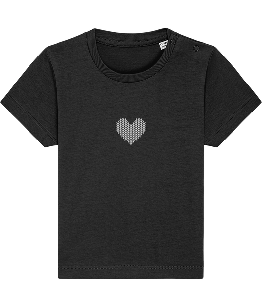 Made with Love Baby White Heart Tee
