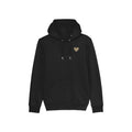 Made With Love Embroidered Gold Heart Hoodie