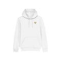 Made With Love Embroidered Gold Heart Hoodie