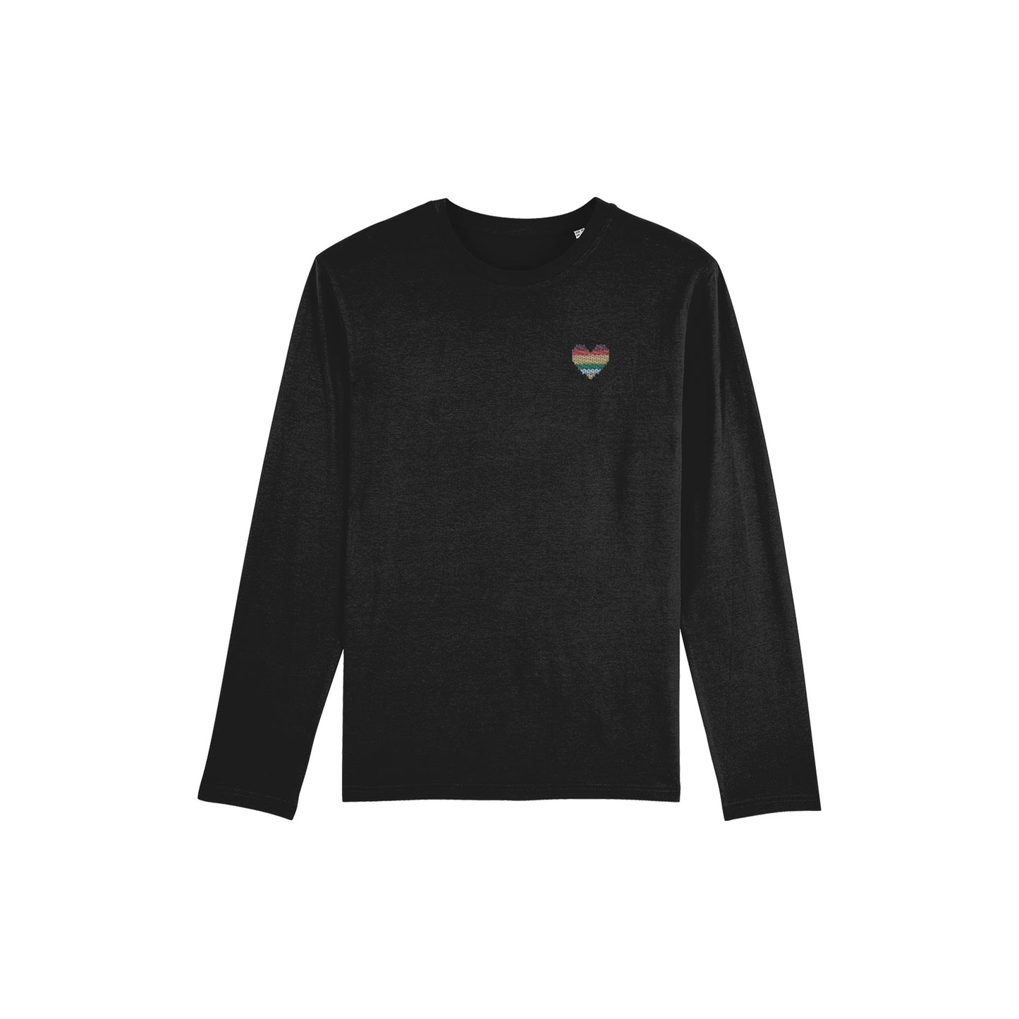 Made With Love Embroidered Rainbow Heart Long Sleeve