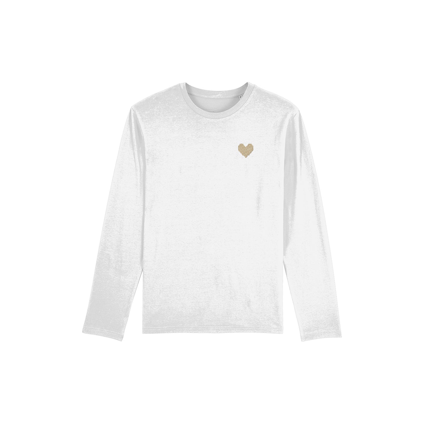 Made With Love Embroidered Gold Heart Long Sleeve