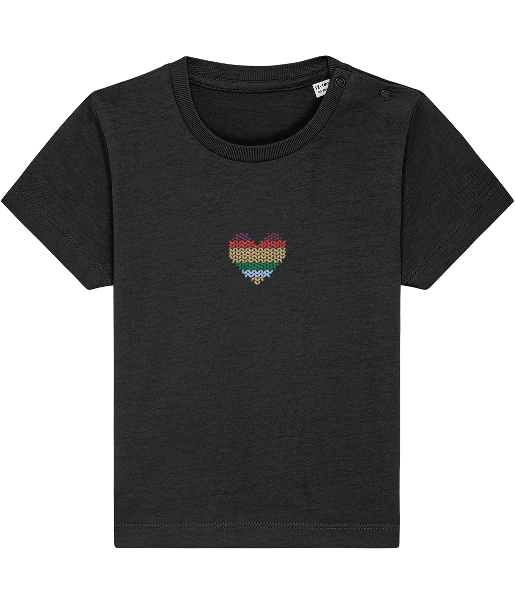 Made with Love Baby Rainbow Heart Tee