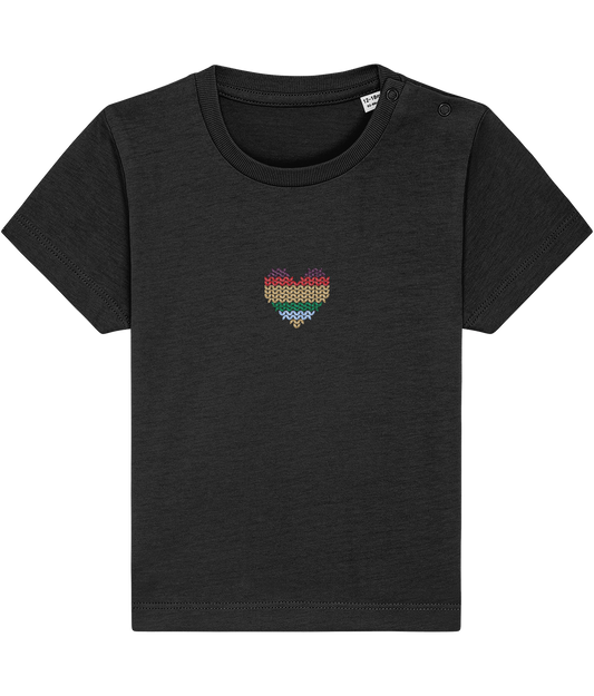 Made with Love Baby Rainbow Heart Tee