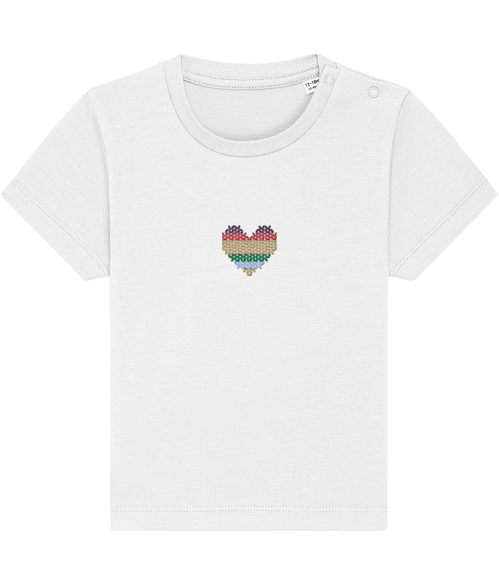 Made with Love Baby Rainbow Heart Tee