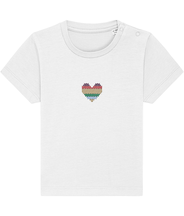 Made with Love Baby Rainbow Heart Tee