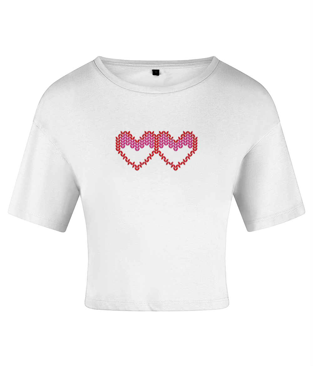 Double Heart Crop Top