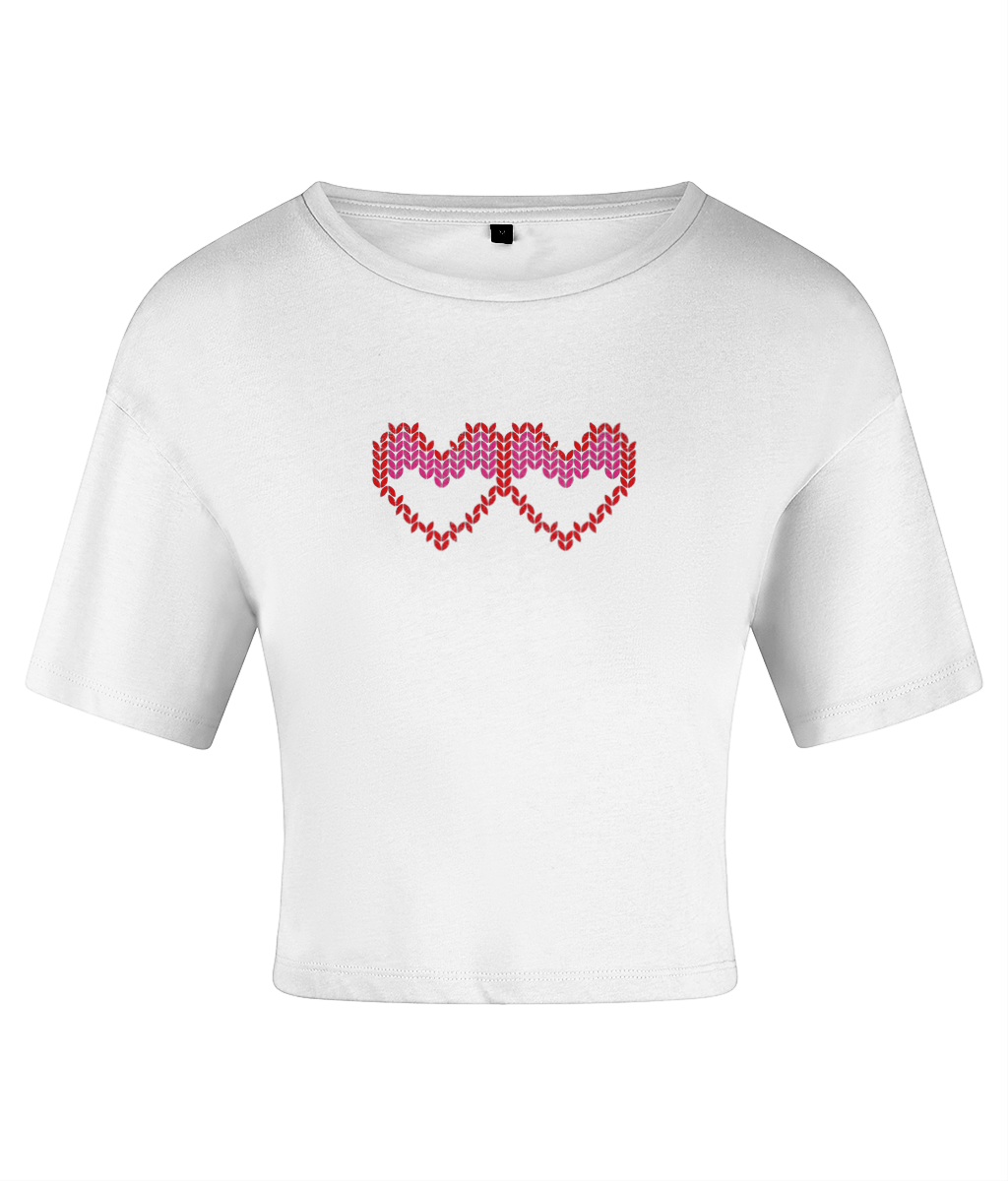 Double Heart Crop Top