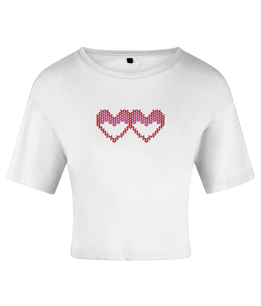 Double Heart Crop Top