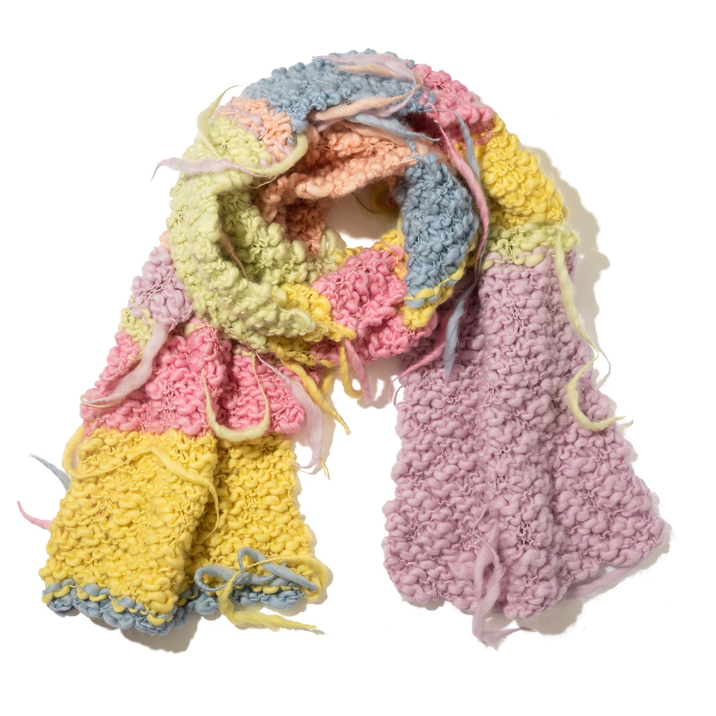 Beginner: Rainbow Wool Beanie & Scarf Kit (Yarn + Pattern with video tutorials)