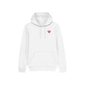 Made With Love Embroidered Red Heart Hoodie